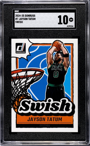 2024 Donruss #7 Jayson Tatum Swish SGC 10