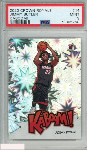 2020 PANINI CROWN ROYALE KABOOM! JIMMY BUTLER #14 MIAMI HEAT PSA 9 MINT