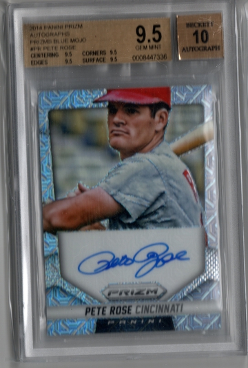 2014 Prizm Pete Rose AUTO BGS 9.5