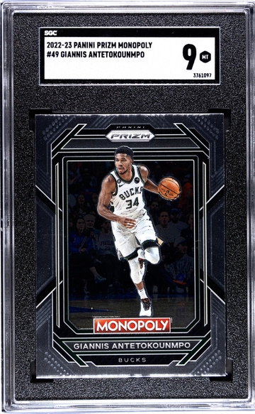 2022-23 Panini Prizm Monopoly Giannis Antetokounmpo #49 SGC 9