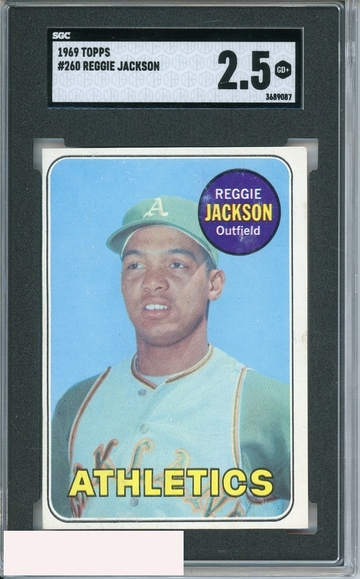 1969 TOPPS REGGIE JACKSON #260 SGC 2.5 RC ROOKIE