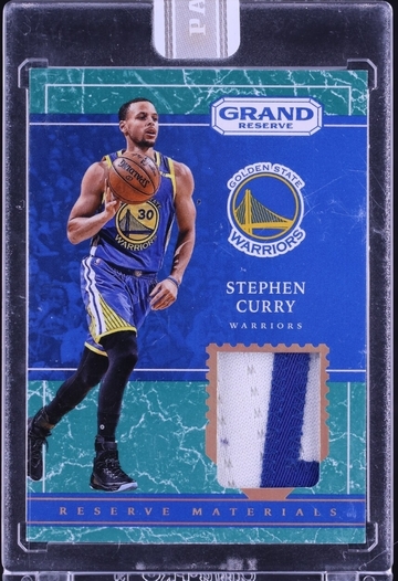 2016 Panini Grand Reserve '19 Black Box Marble Stephen Curry PATCH 1/1 #8