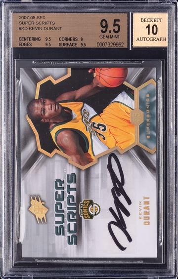 2007 SPx Super Scripts Kevin Durant #KD Auto BGS 9.5