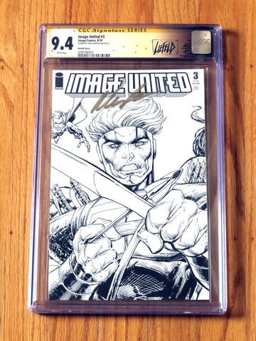 IMAGE UNITED #3 SKETCH COVER VARIANT CGC SS 9.4 NM 2010 signed Rob Liefeld POP 1