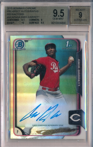 2016 BOWMAN CHROME PROSPECT AUTOGRAPHS REFRACTORS AMIR GARRETT