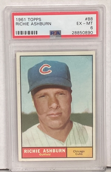1961 Topps Richie Ashburn #88 PSA 6. 