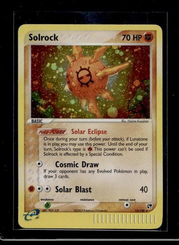 2003 Nintendo Pokemon 13/100 Solrock e-Reader