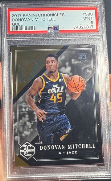 2017 Panini Chronicles Donovan Mitchell Rookie Limited Gold /10 PSA 9