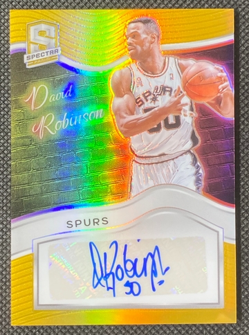 2023-24 Panini Spectra #CG-DVR David Robinson ColorGraphs Gold Prizm Auto /10