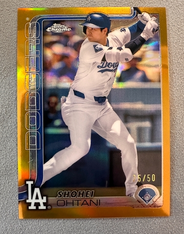 2025 Topps Chrome #1 Shohei Ohtani Gold Refractor #/50 Dodgers