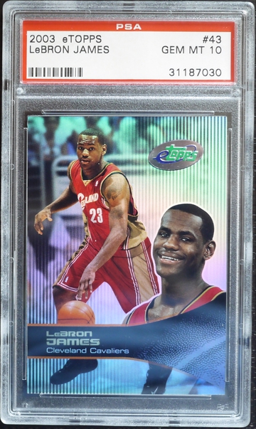 PSA 10 - 2003 eTOPPS LEBRON JAMES RC #43