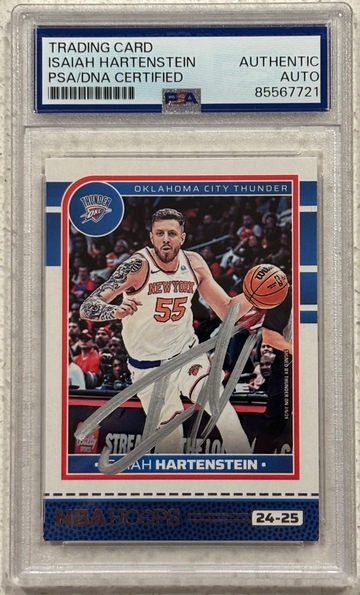2024-25 Panini NBA Hoops #139 Signed Isaiah Hartenstein PSA Authentic Auto OKC Thunder