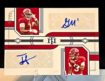 Kool-Aid McKinstry & Terrion Arnold  2024 National Treasures  Dual Auto  /75  Bama