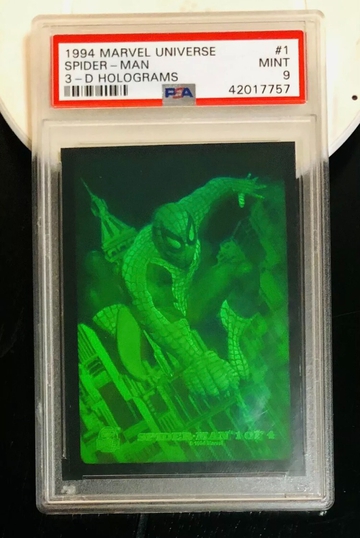 1994 Marvel Universe Spider-Man 3-D Hologram PSA 9 * POP 8 * none graded higher