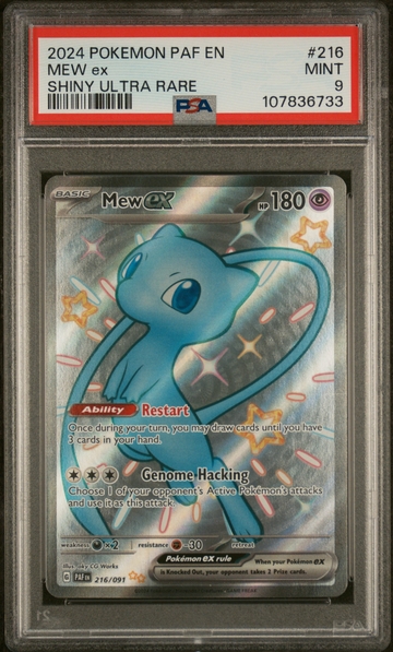 2024 Pokemon #216/091 Mew ex Shiny Ultra Rare PSA 9