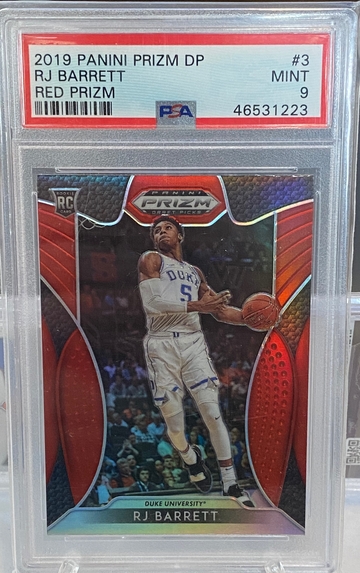 2019 PANINI PRIZM DP RJ BARRETT RED PRIZM PSA 9