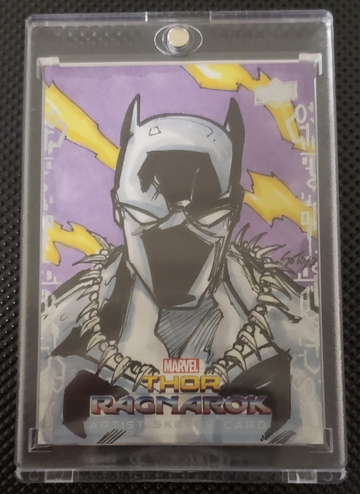 Marvel Black Panther 1 of 1 Sketch Upper Deck Omar Soto
