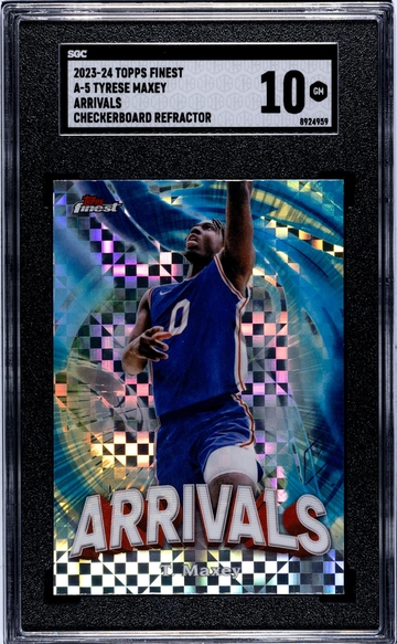 2023 Topps Finest #A-5 Tyrese Maxey Arrivals SGC 10