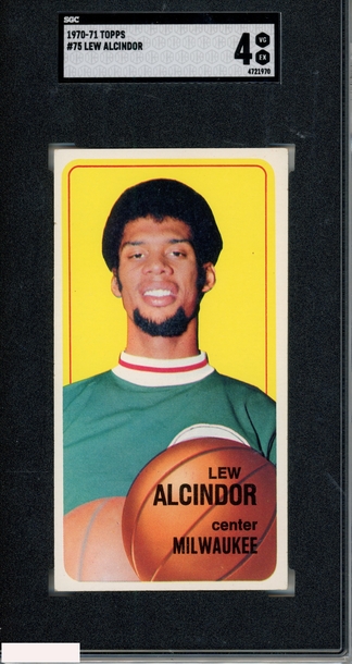 1970-71 TOPPS LEW ALCINDOR #75 KAREEM ABDUL-JABBAR HOF SGC 4 VG-EX