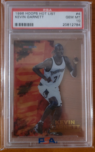 Kevin garnett 1996 hoops hot list psa 10