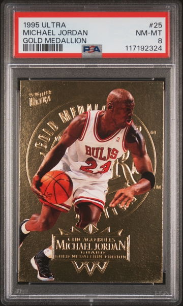 Michael Jordan 1995 Ultra Gold Medallion PSA 8