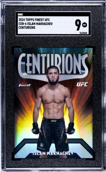 2024 Topps Finest #CEN-6 Islam Makhachev Centurions SGC 9