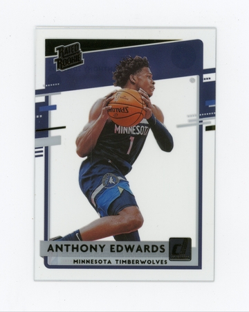 ANTHONY EDWARDS 2020-21 Panini Clearly Donruss GOLD Rc #96
