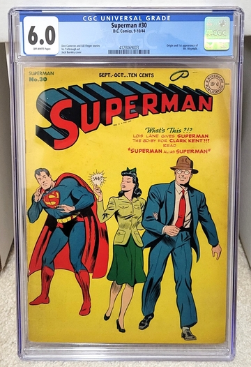 Superman #30 (1944) CGC 6.0 - Origin & 1st Appearance of Mr. Mxyztplk DC Comics Key