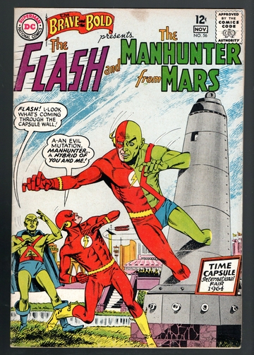 1964 DC Comics Brave & the Bold #56 Flash & Manhunter From Mars F++/VF-