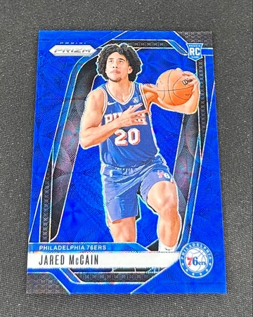 2024 Jared McCain Panini Prizm Blue Scope Seismic Rookie /49 Choice #222 RC SP