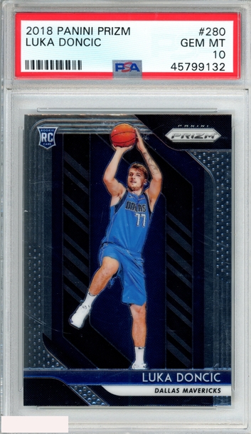 2018 PANINI PRIZM LUKA DONCIC #280 ROOKIE RC DALLAS MAVERICKS PSA 10 GEM MT