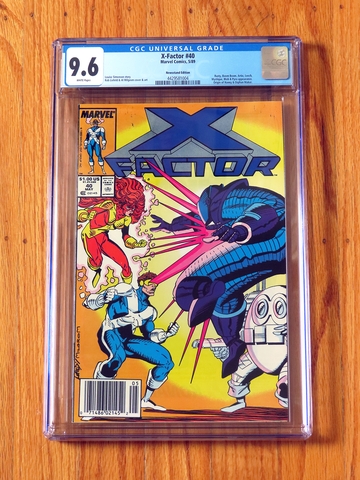 X-FACTOR #40 NEWSSTAND EDITION CGC 9.6 NM+ WP 1989 early Rob Liefeld Marvel art