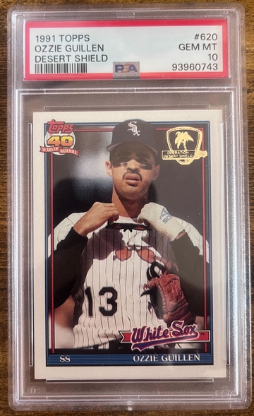 1991 Topps Desert Shield Ozzie Guillen PSA 10