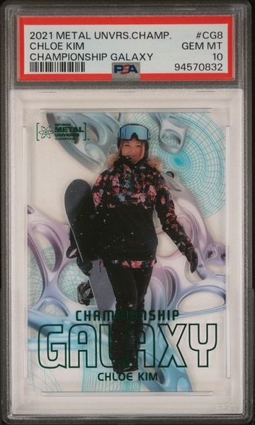 2021 Metal Universe Champions Chloe Kim Championship Galaxy PSA 10