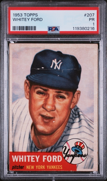 1953 Topps #207 Whitey Ford PSA 1