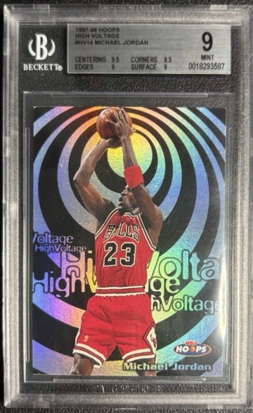 1997 Hoops High Voltage Michael Jordan #HV14 BGS 9