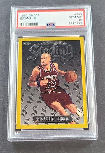 1996 FINEST #130 GRANT HILL RARE GOLD PSA 10 GEM-MINT
