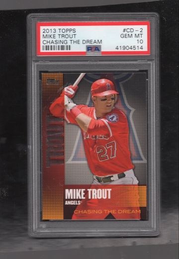 2013 Topps Chasing The Dream #CD-2 Mike Trout LOW POP! PSA 10 GEM MINT