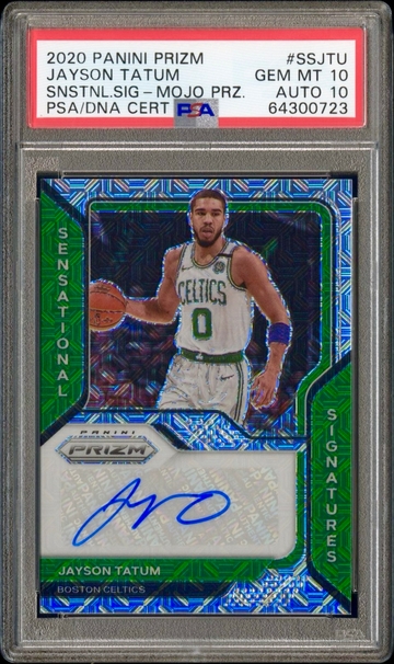 2020 Jayson Tatum Panini Prizm Sensational Signatures Mojo Auto 24/25 PSA 10 10 Autograph SP