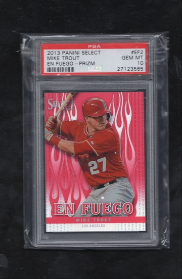2013 Panini Select En Fuego #EF2 Mike Trout PRIZM PSA 10 GEM MINT