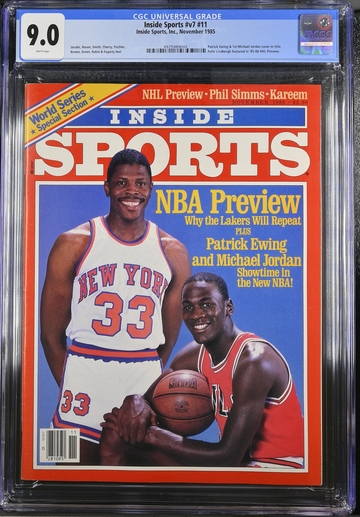 Inside Sports v7 #11 November 1985 Michael Jordan Ewing Rookie CGC 9.0 Pop 1