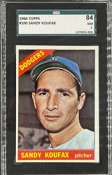 1966 Topps Sandy Koufax # 100  - SGC 7