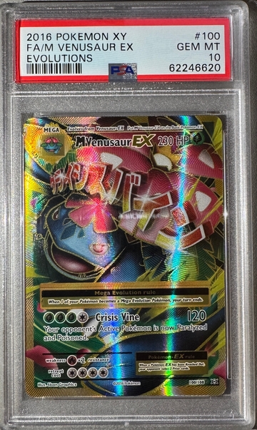 M Venusaur EX Full Art Holo Card 100/108 Evolutions PSA 10 GEM MINT Pokemon