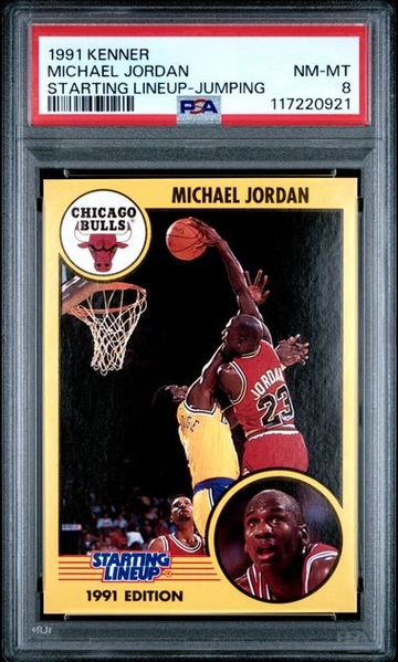 1991 Kenner Starting Lineup SLU Michael Jordan PSA 8