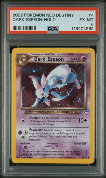 2002 Neo Destiny #4/105 Dark Espeon PSA 6