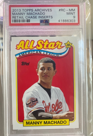 2013 Topps Archives Chase Inserts Manny Machado SSP PSA 9 Pop 3
