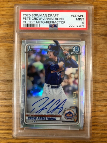 2020 Bowman Chrome Draft Pete Crow-Armstrong refractor /499 auto 
