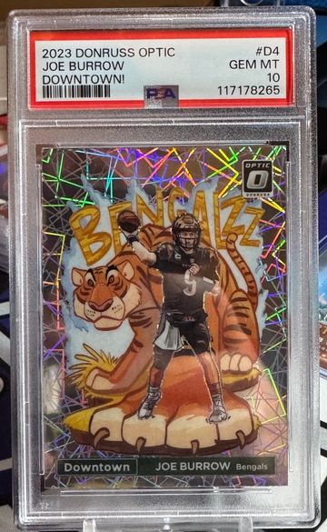 2023 Donruss Optic Downtown Joe Burrow PSA 10
