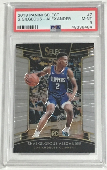2018 Panini Select Concourse Shai Gilgeous-Alexander #7 PSA 9