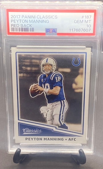 2017 Panini Classics Peyton Manning Red Back Parallel       PSA 10   